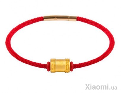 Золотой браслет Xiaomi LuckyME Gold  beads bracelet 17 см 0.75 г Red